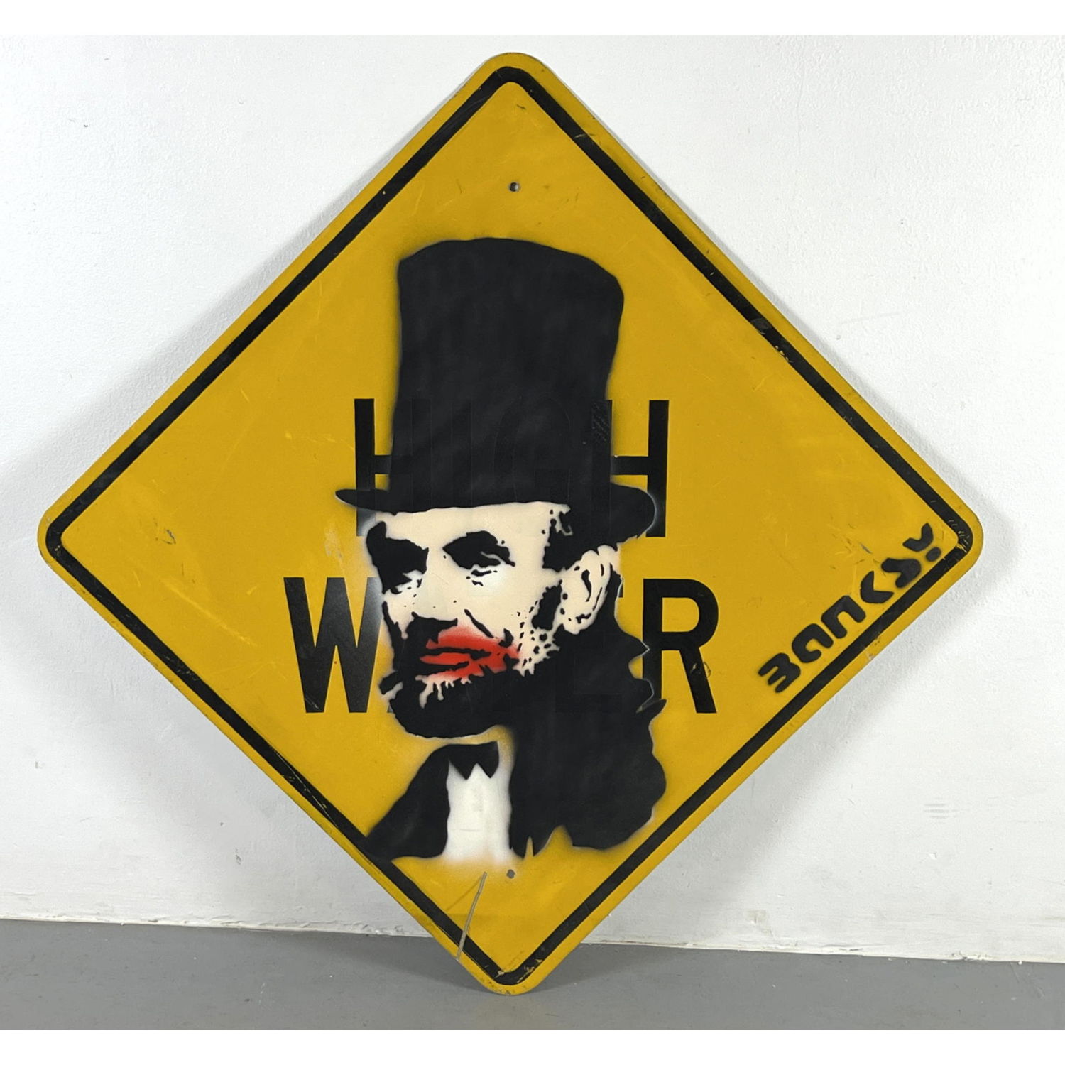 Stencil Graffiti Art on Vintage