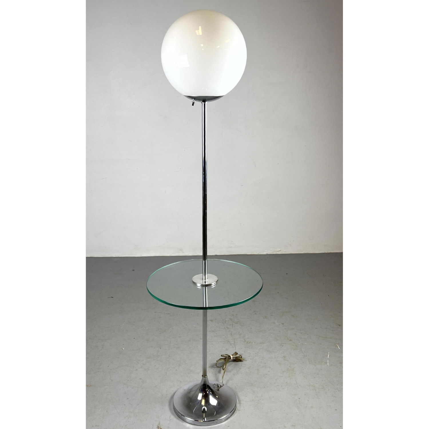 Chrome And Glass Table Floor Lamp  2ff346