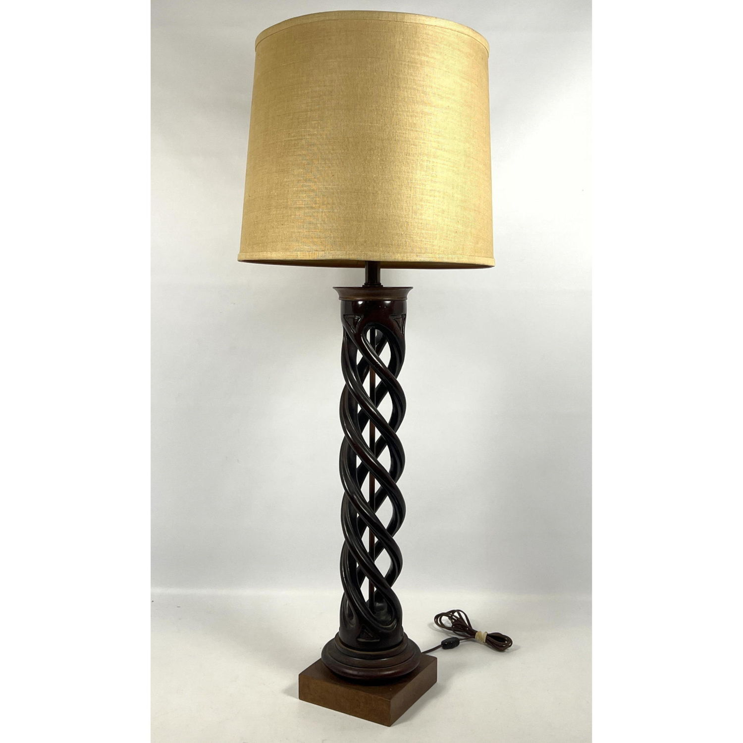 Frederick Cooper wood spiral lamp