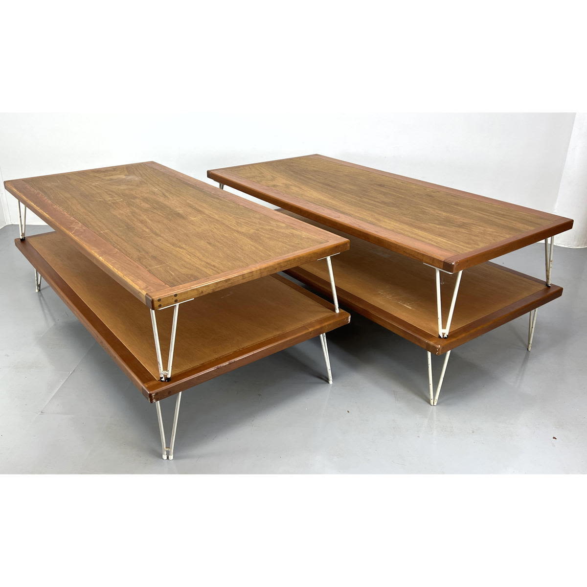 4pc Midcentury bed platforms. Iron