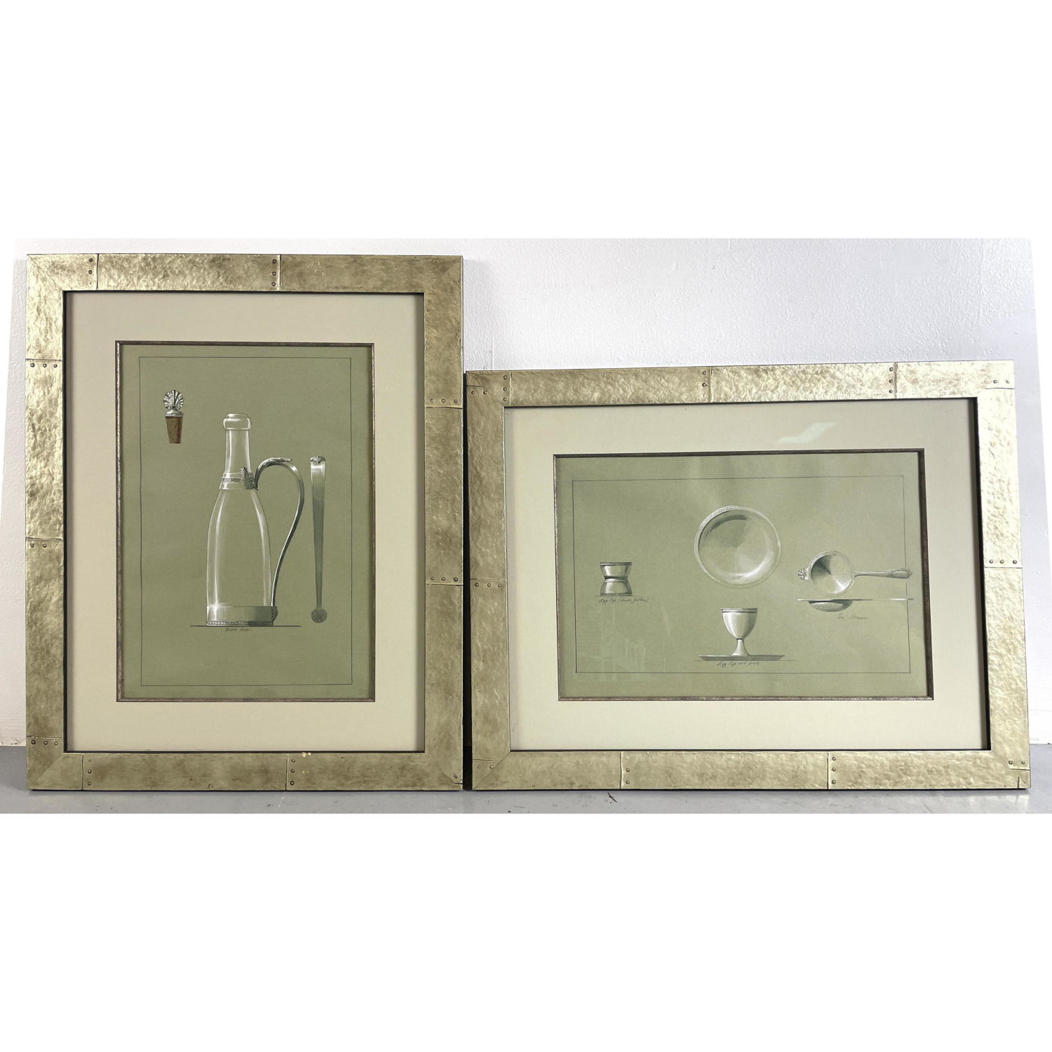 2pc Framed Fancy Kitchenware Prints.