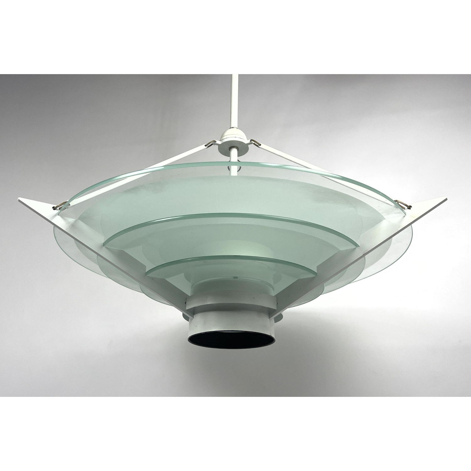 Canadian Modernist Glass Chandelier  2ff3d4