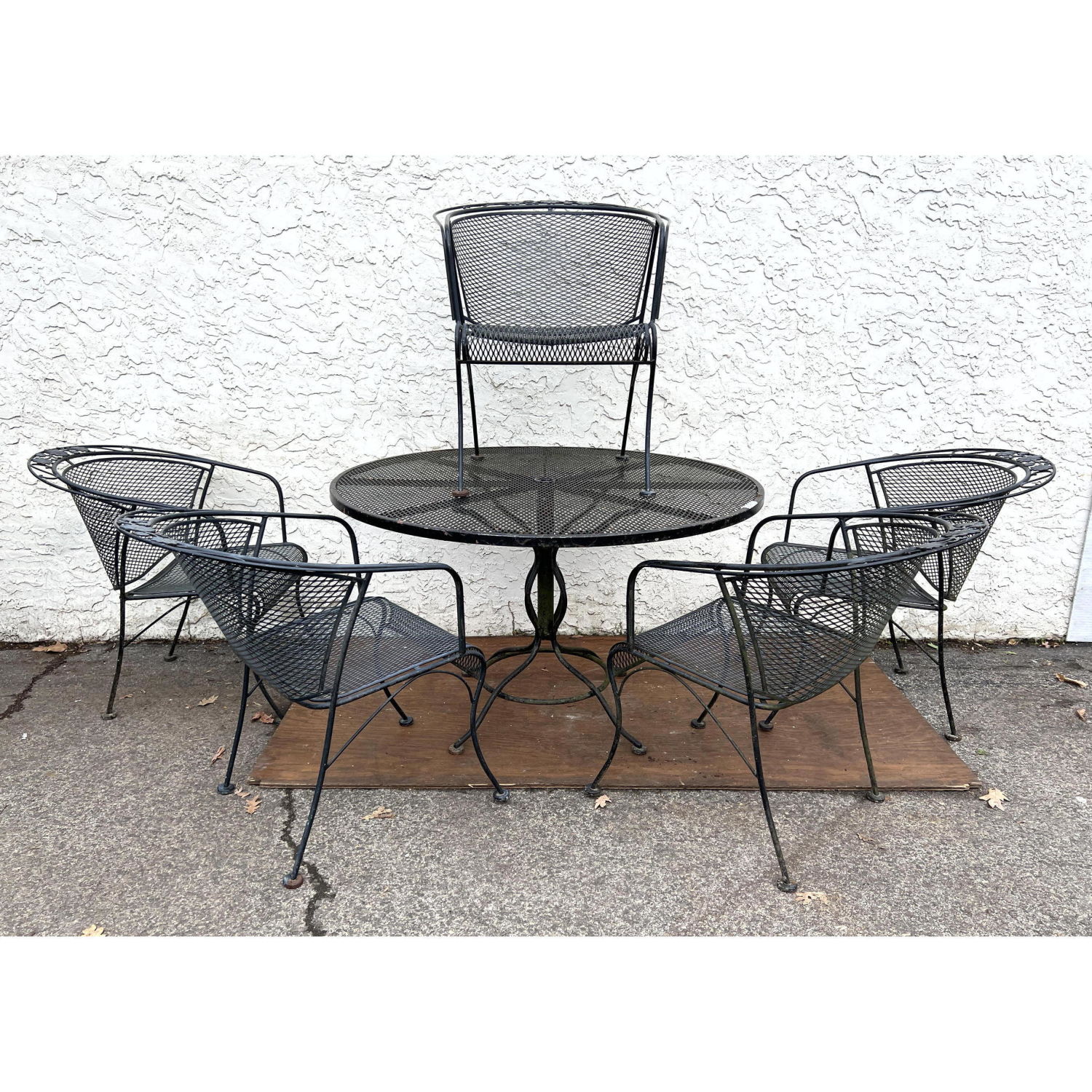 6pc Outdoor Iron Patio Dining Table  2ff481