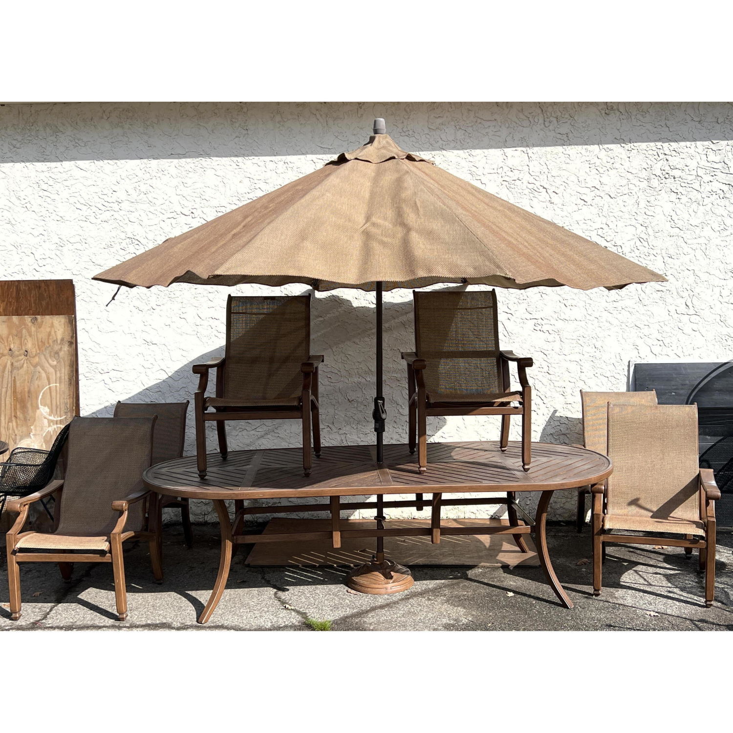 8pc Castelle Sunbrella, patio set.