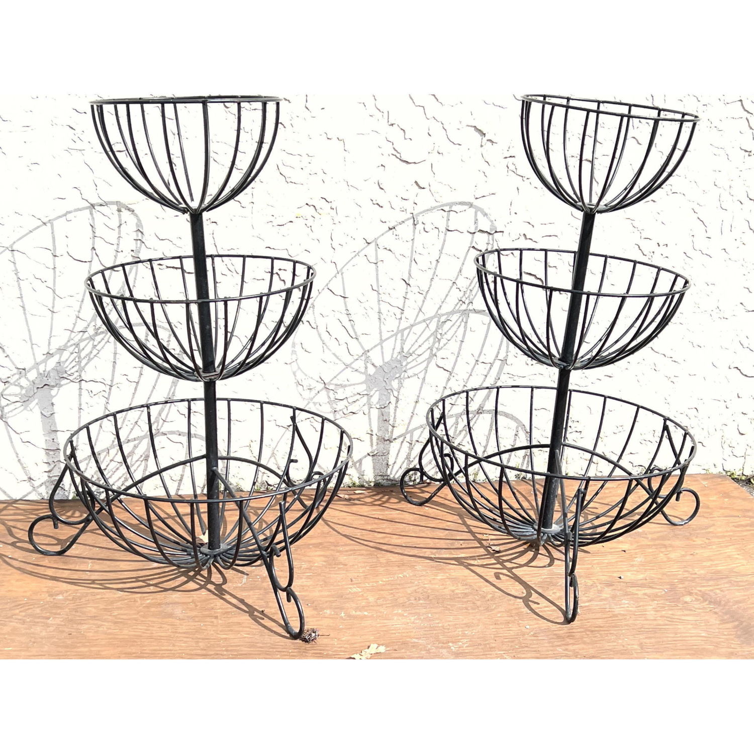 2pc Triple Tier Basket Form Standing