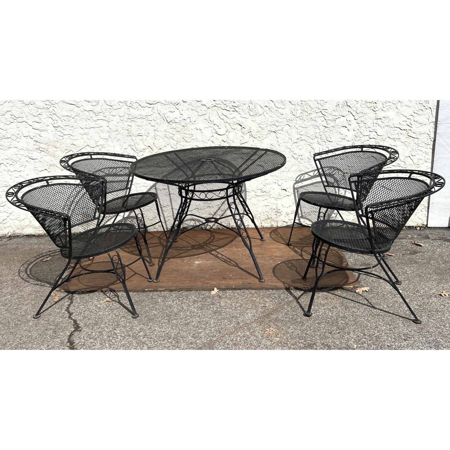 5pc Outdoor Iron Patio Dining Table  2ff4a0