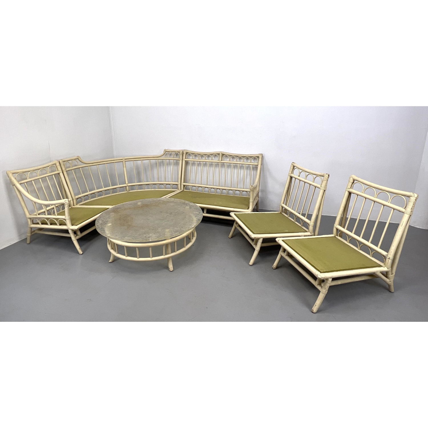 6pc WILLOW & REED Painted Rattan