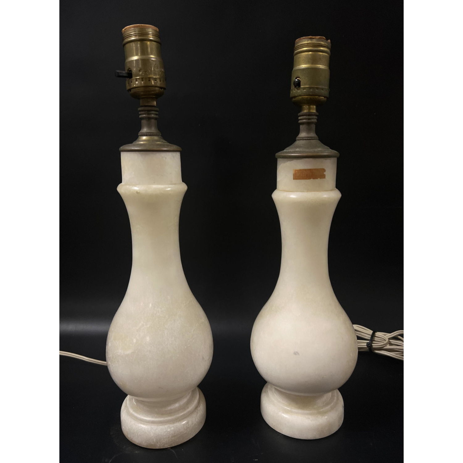 Pair Alabaster lamps. Made in Spain