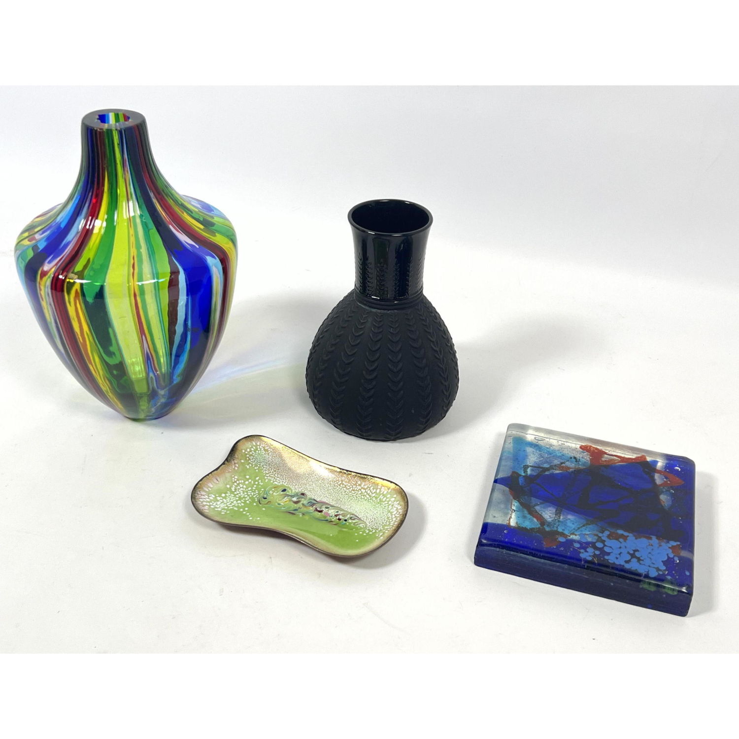 4Pc Modern Glass incl. Italy Murano