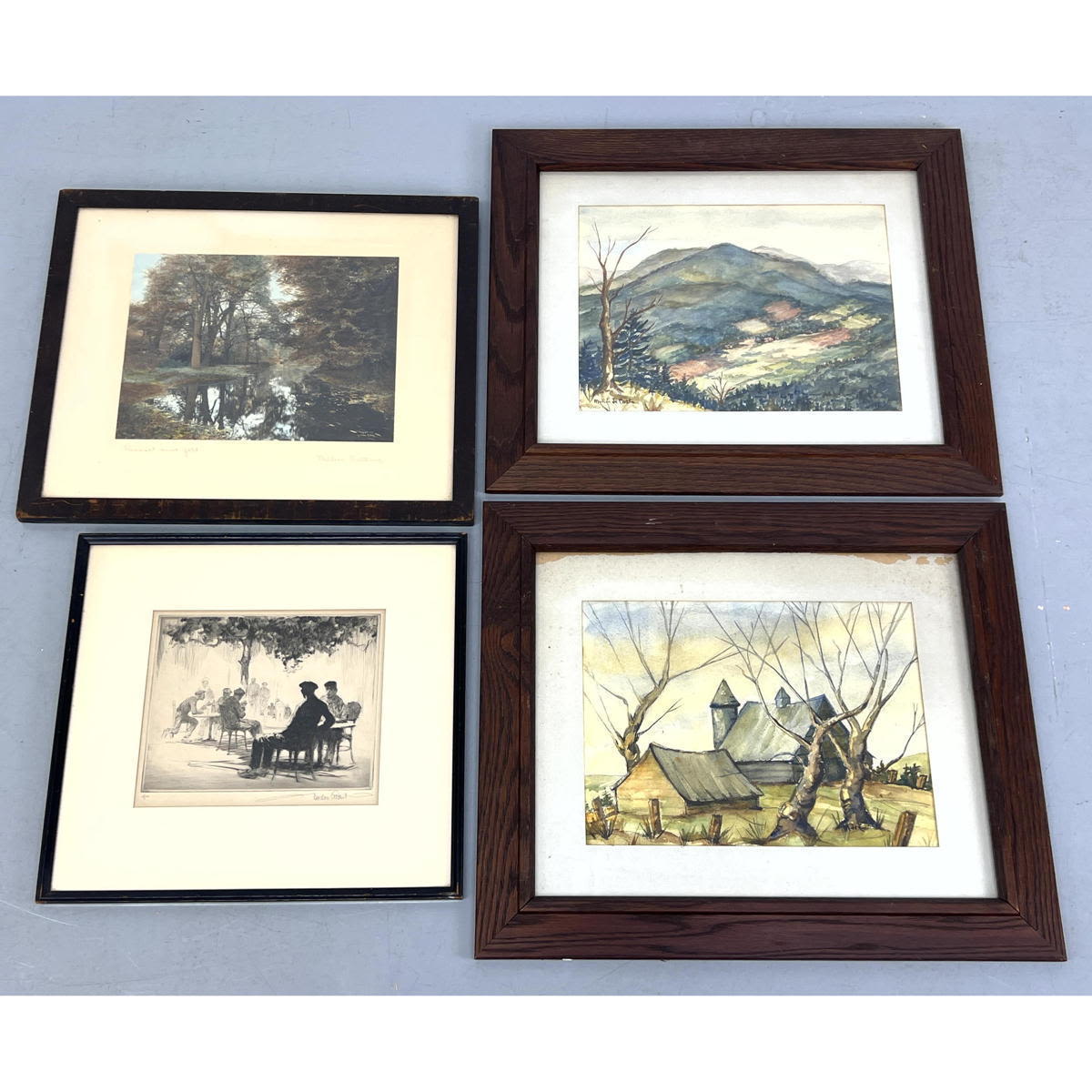 4pc Landscape Scenic Art. WALLACE