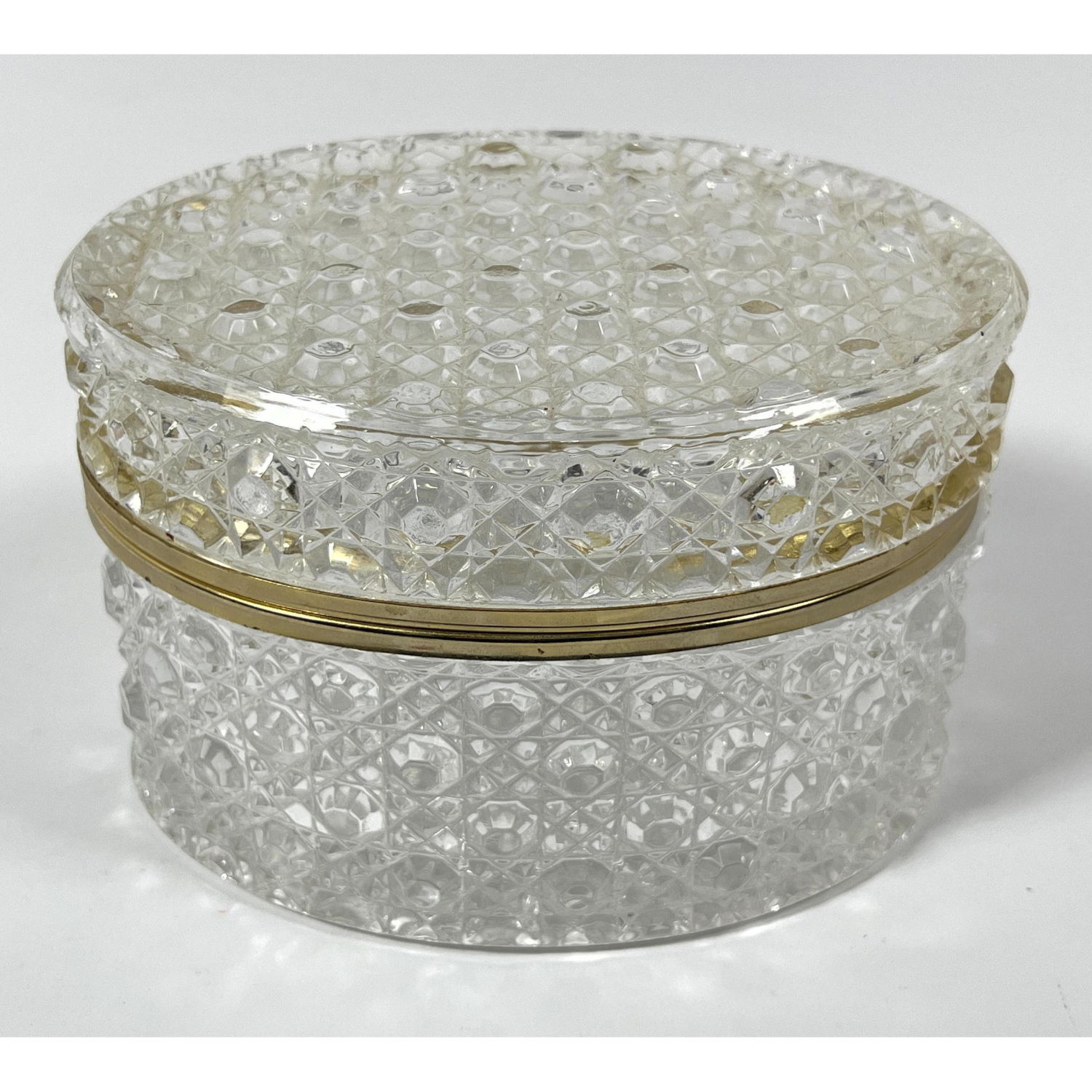 Cut Crystal Bronze Mounted Lidded