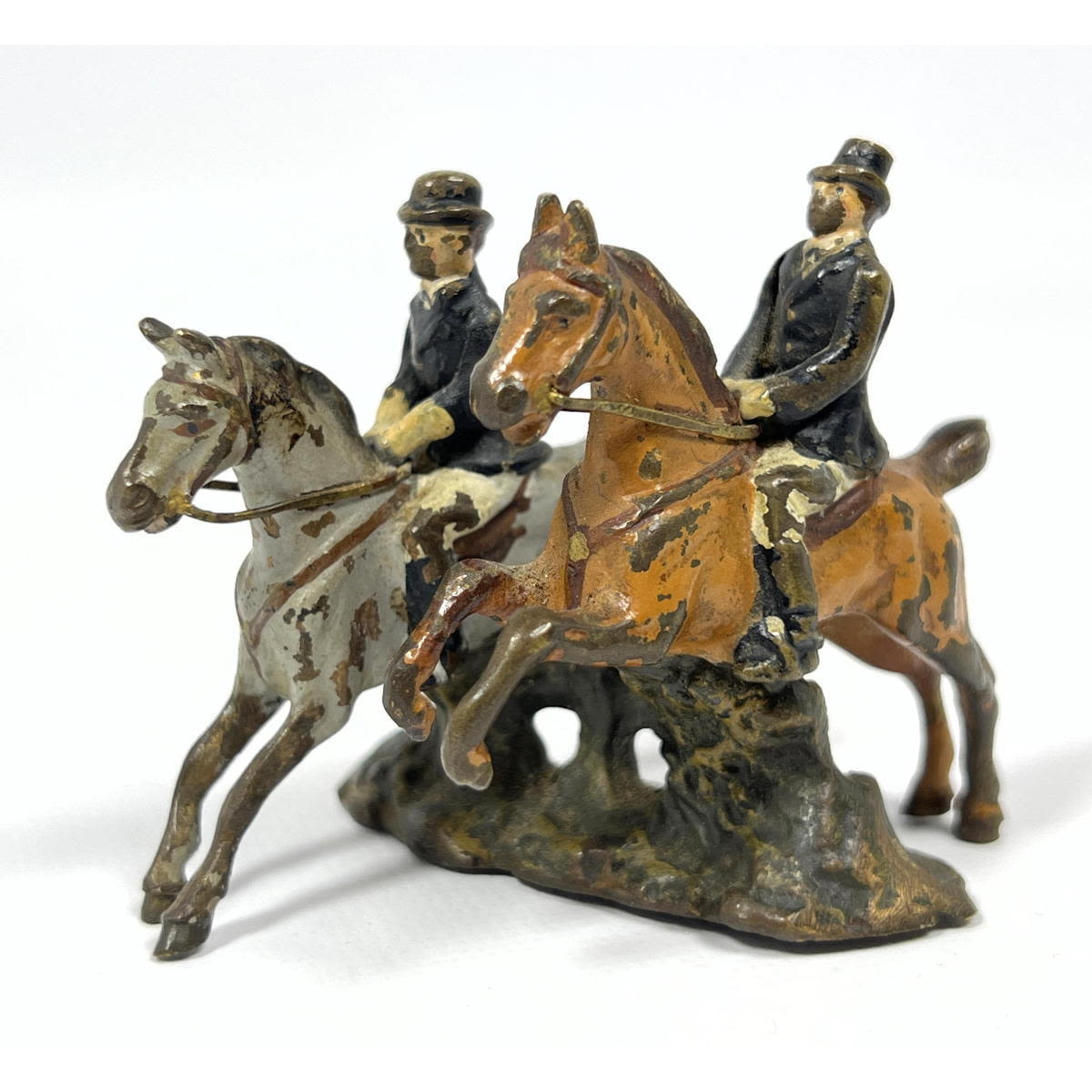 Cold painted Bronze Horse and Riders