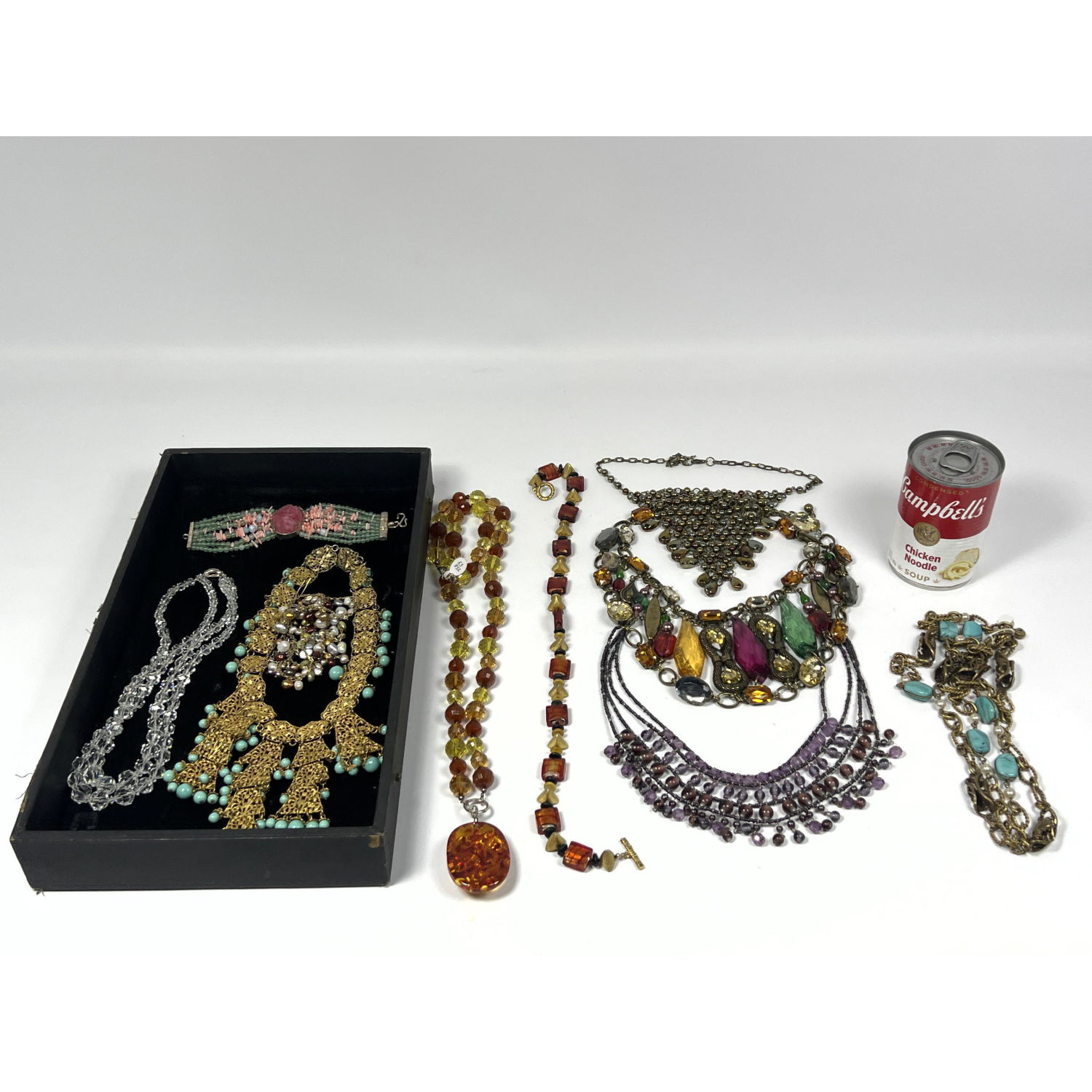 Lot of Crystal and Bead Costume Jewelry.