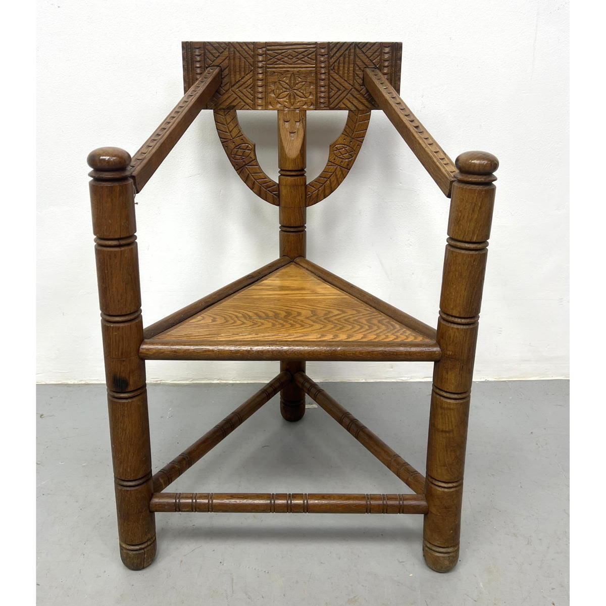Hand Carved Swedish Monk Chair.
