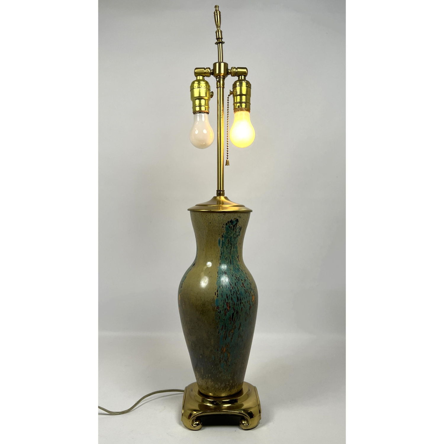 Nice Glazed Pottery Table Lamp