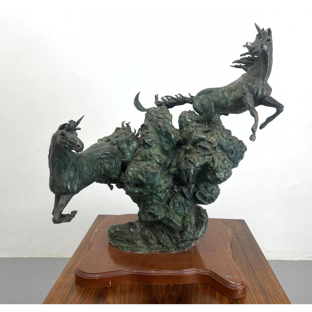 Large Bronze of Frolicking Unicorn.