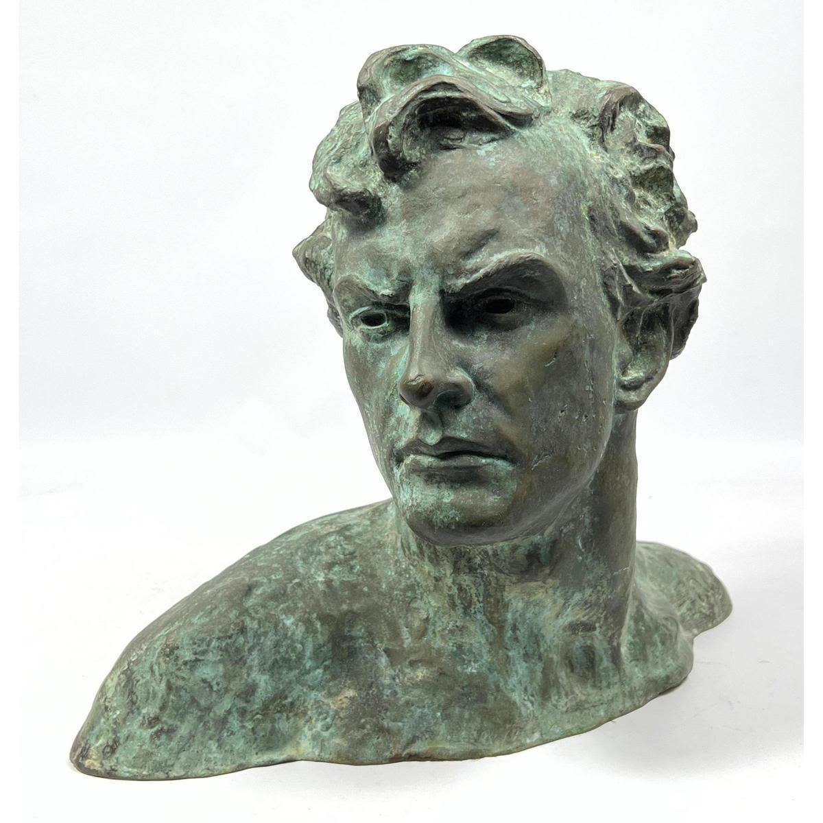 ALEXANDRE OULINE Bronze Bust Sculpture.