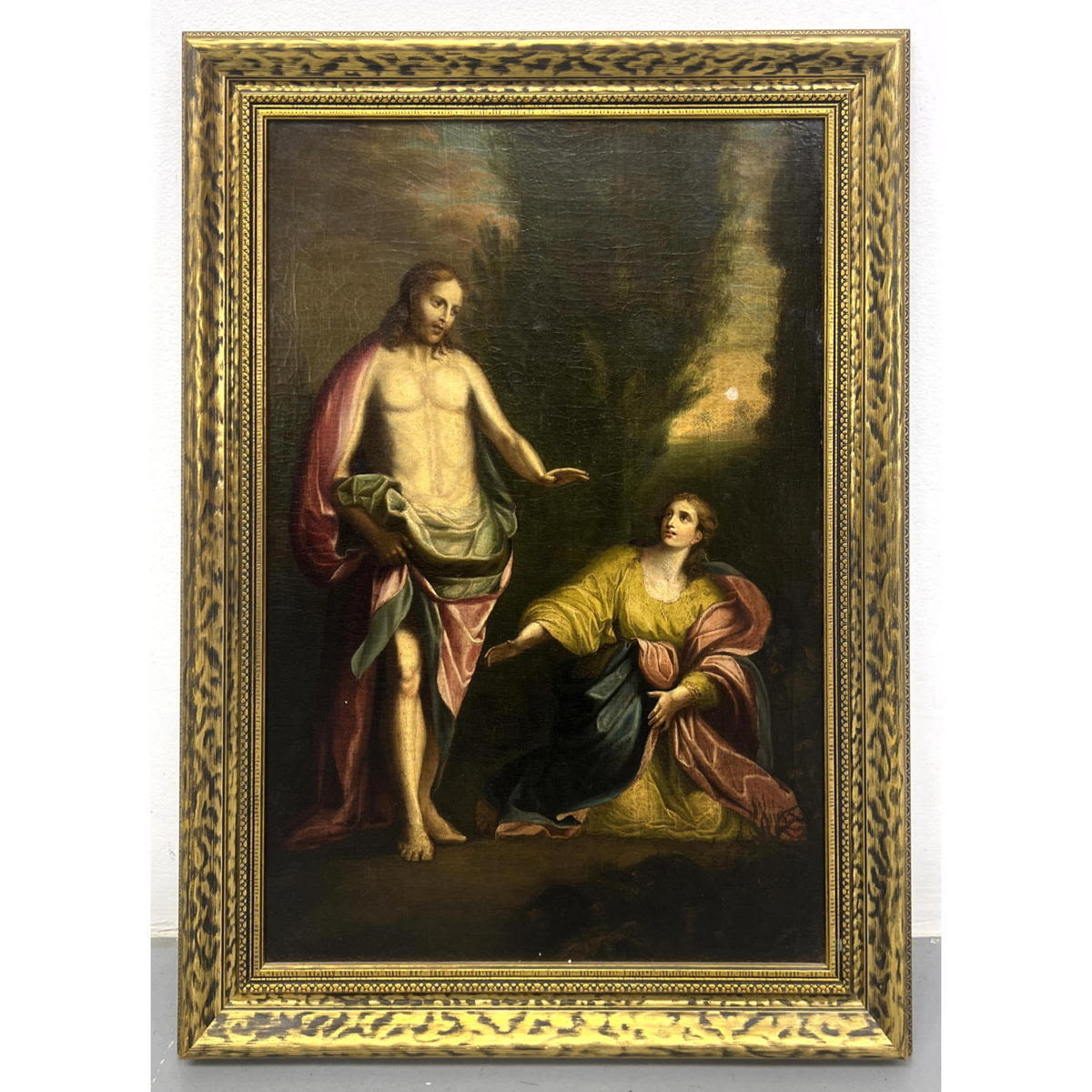 Antique Oil Painting Christ with 2ff632