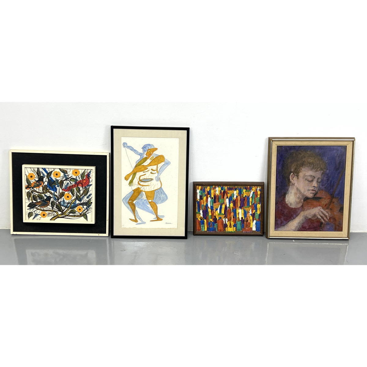 4pc Various Vintage Art. Three