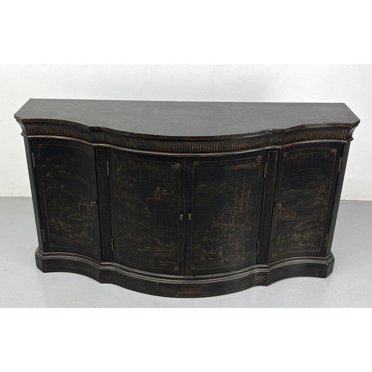 ETHAN ALLEN Asian Painted Credenza  2ff66b