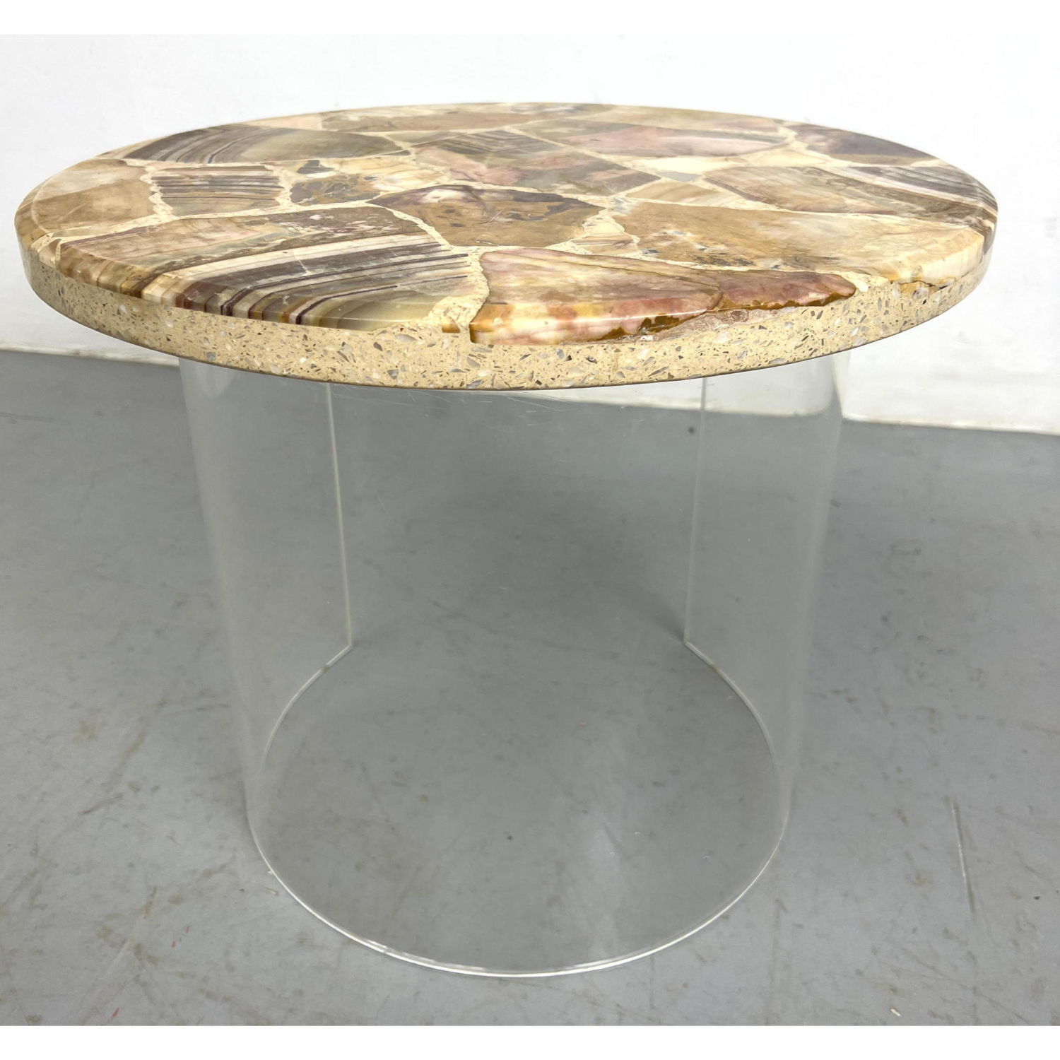 Stone Mosaic Top Side Table with 2ff6fb