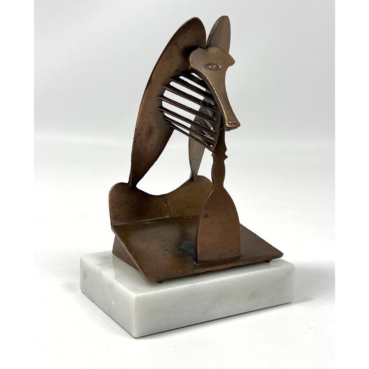 Metal Pablo Picasso Model Sculpture.