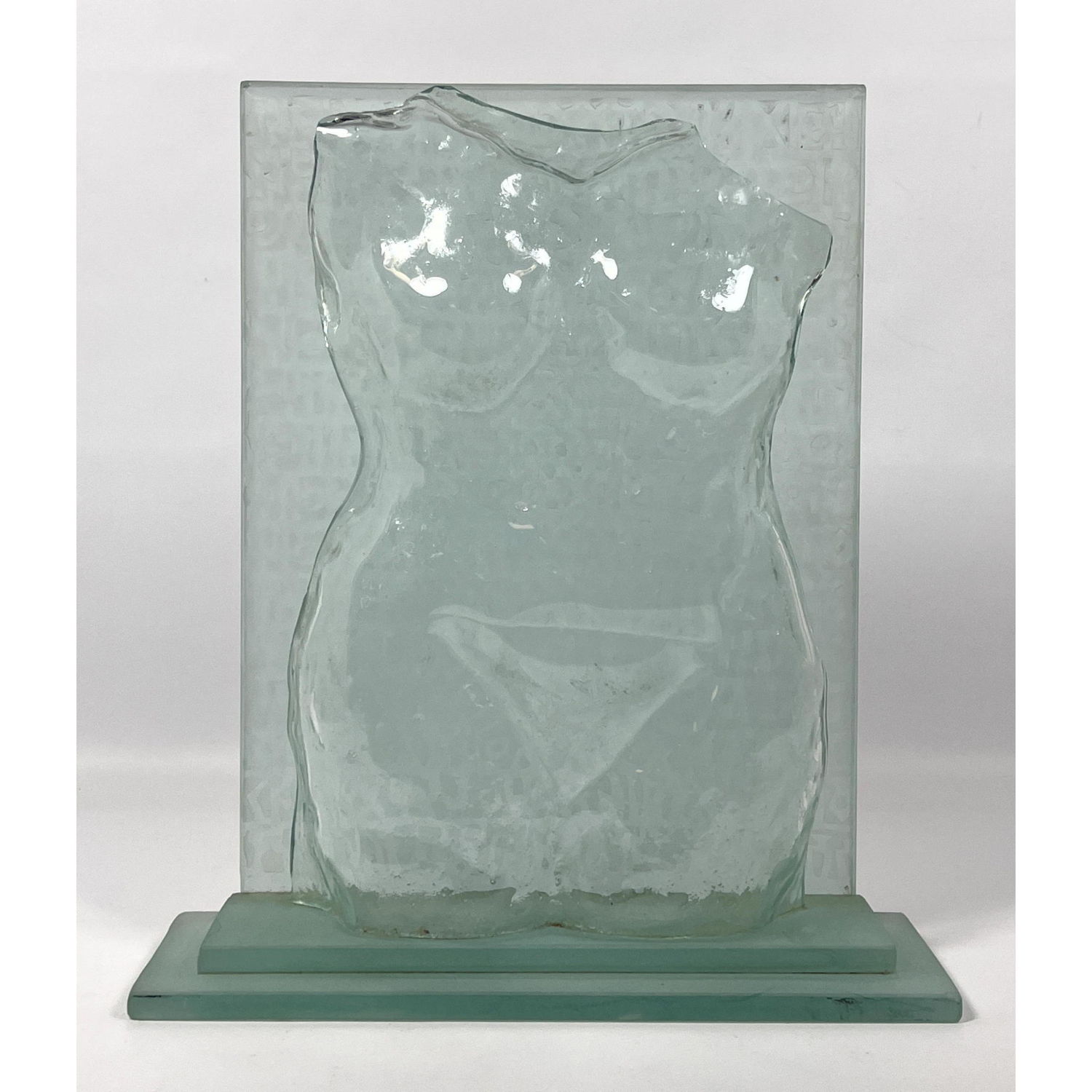 Modernist Glass Figural Sculpture.