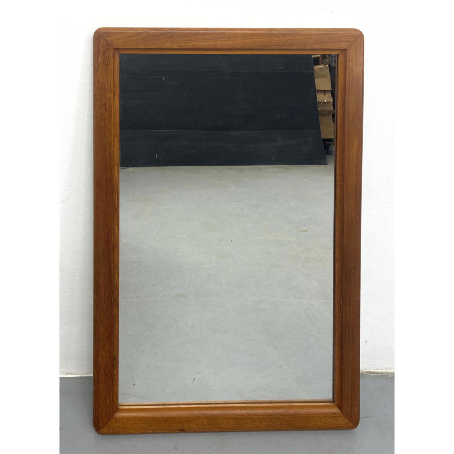 Teak Danish Modern Wall Mirror.