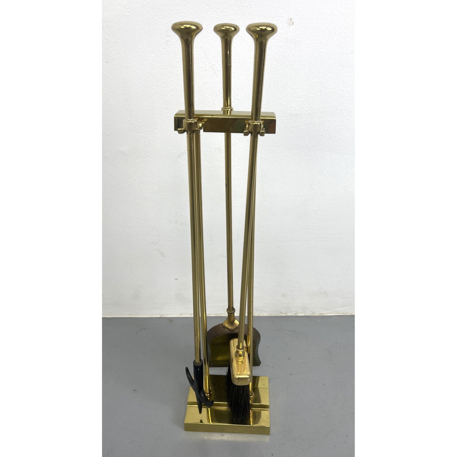 Brass Set Fireplace Tools. Modernist