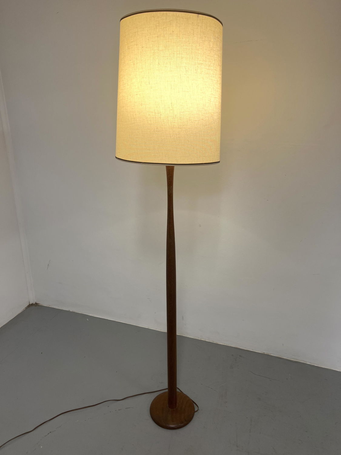 American Modern Walnut Floor Lamp.