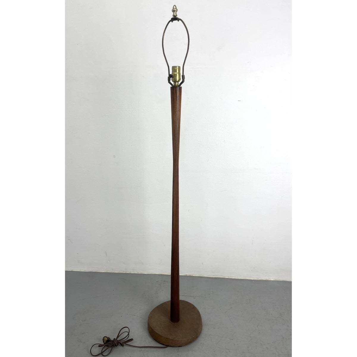 Laurel Teak Floor Lamp with corseted