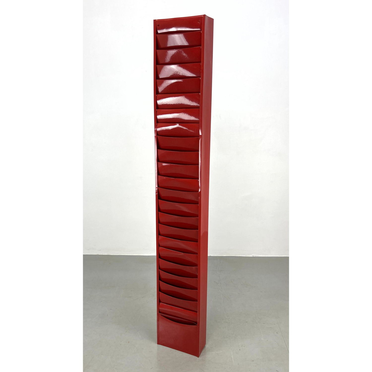 Red Enamel Painted Louver Vertical