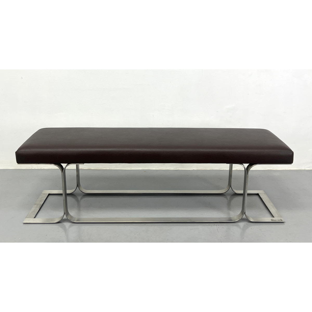 Modernist Chrome Base Bench. John