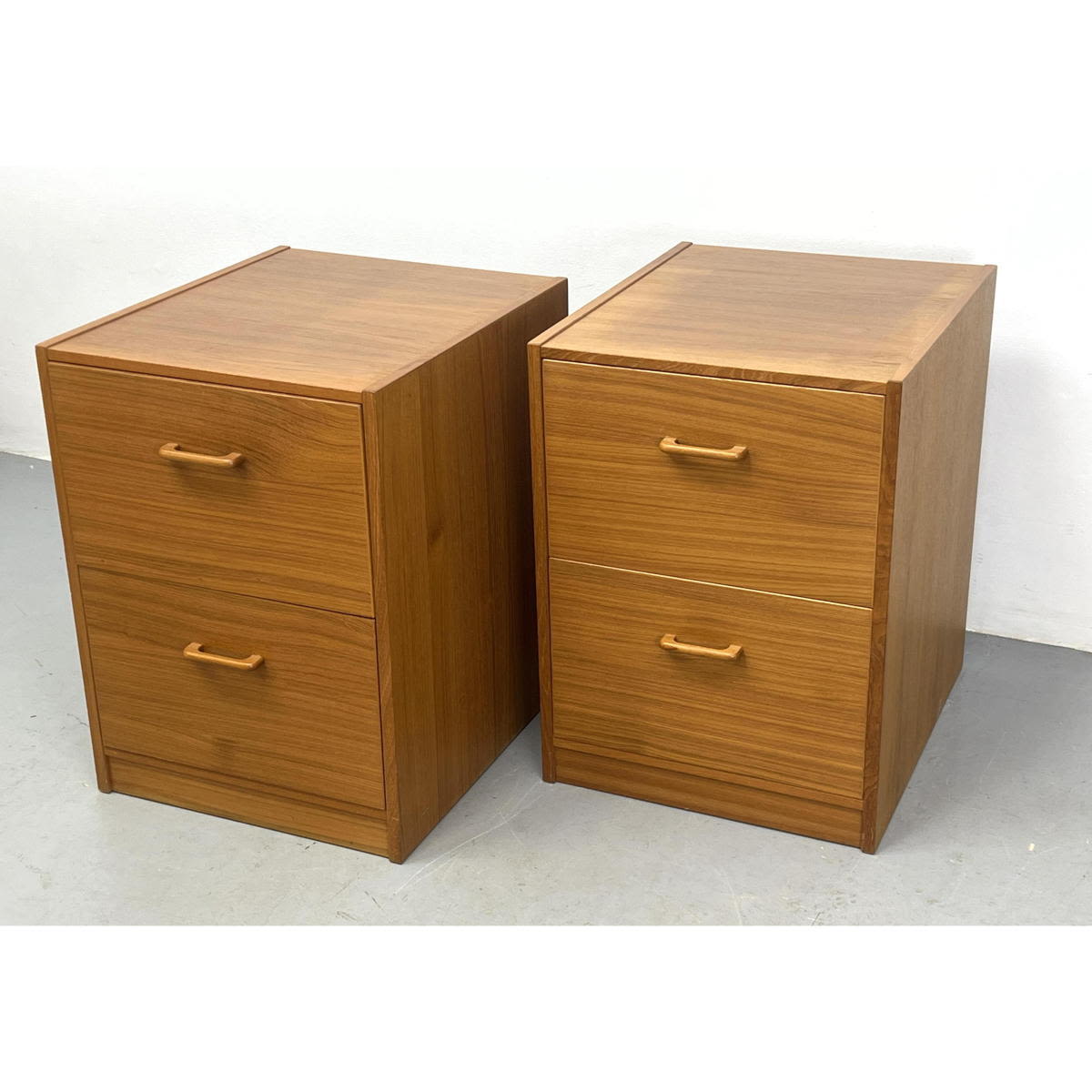 Pr Danish Modern Teak Two Drawer File