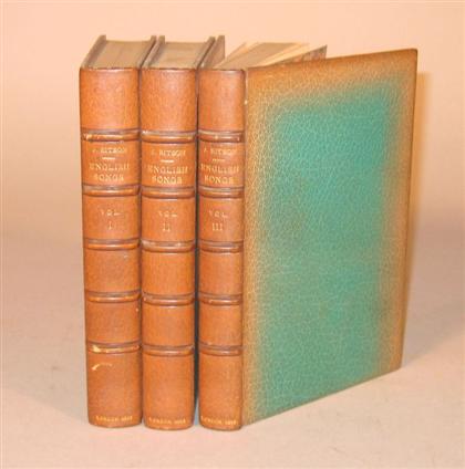 3 vols.  Riston, Joseph. A Select Collection