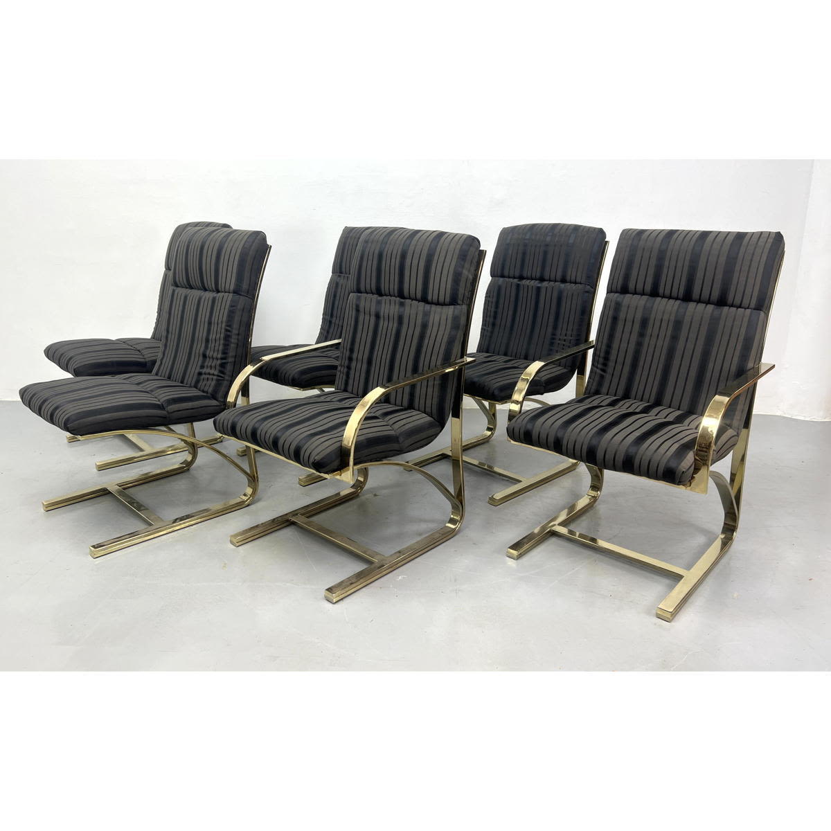 Set 6 Mid Century Modern Brass