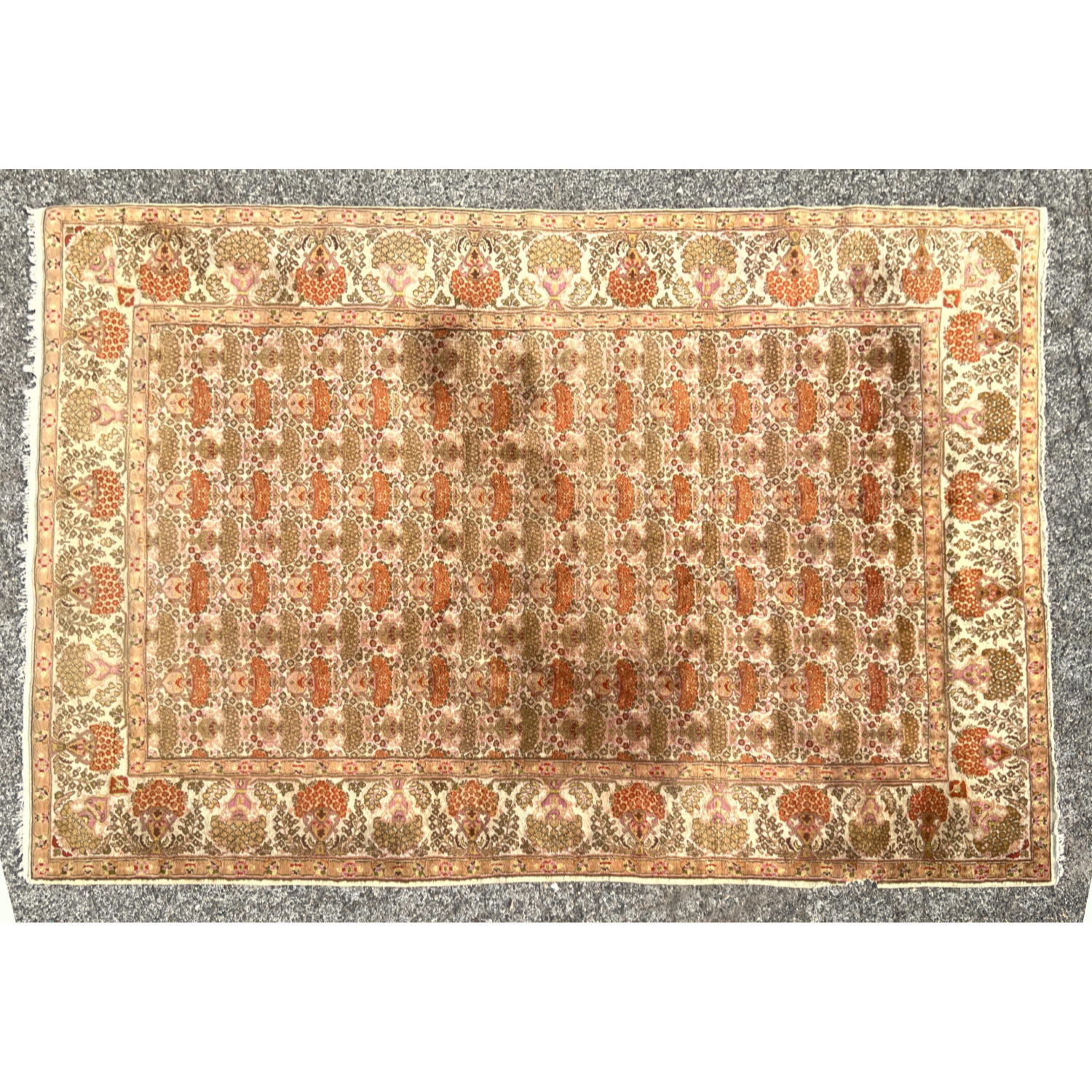 9'7 x 6' Handmade Carpet Rug. Tan