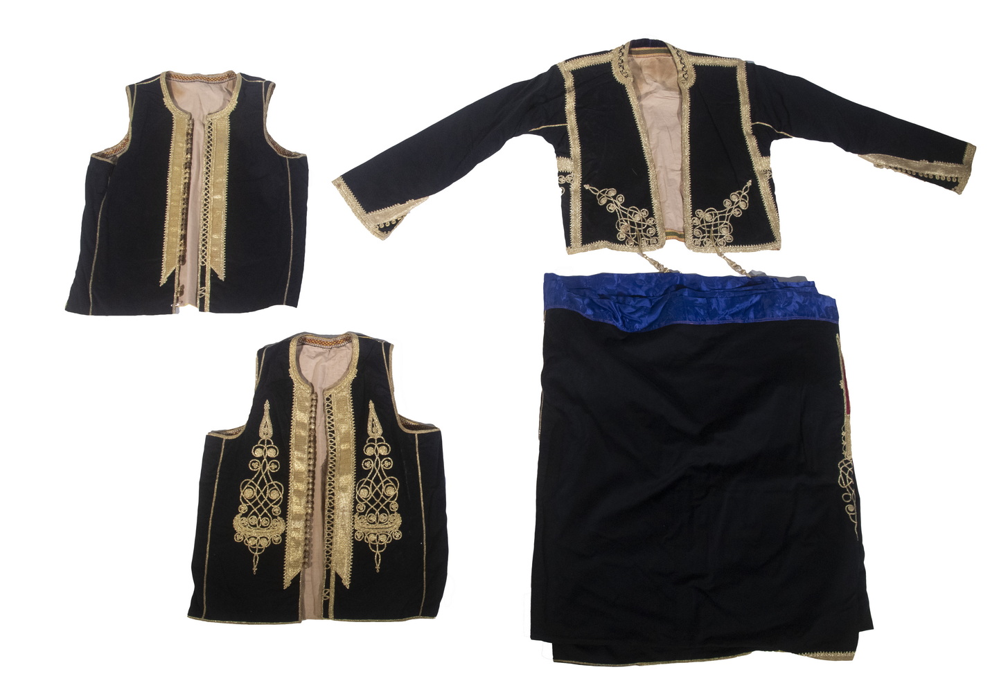 OTTOMAN SUIT WITH GOLD SOUTACHE