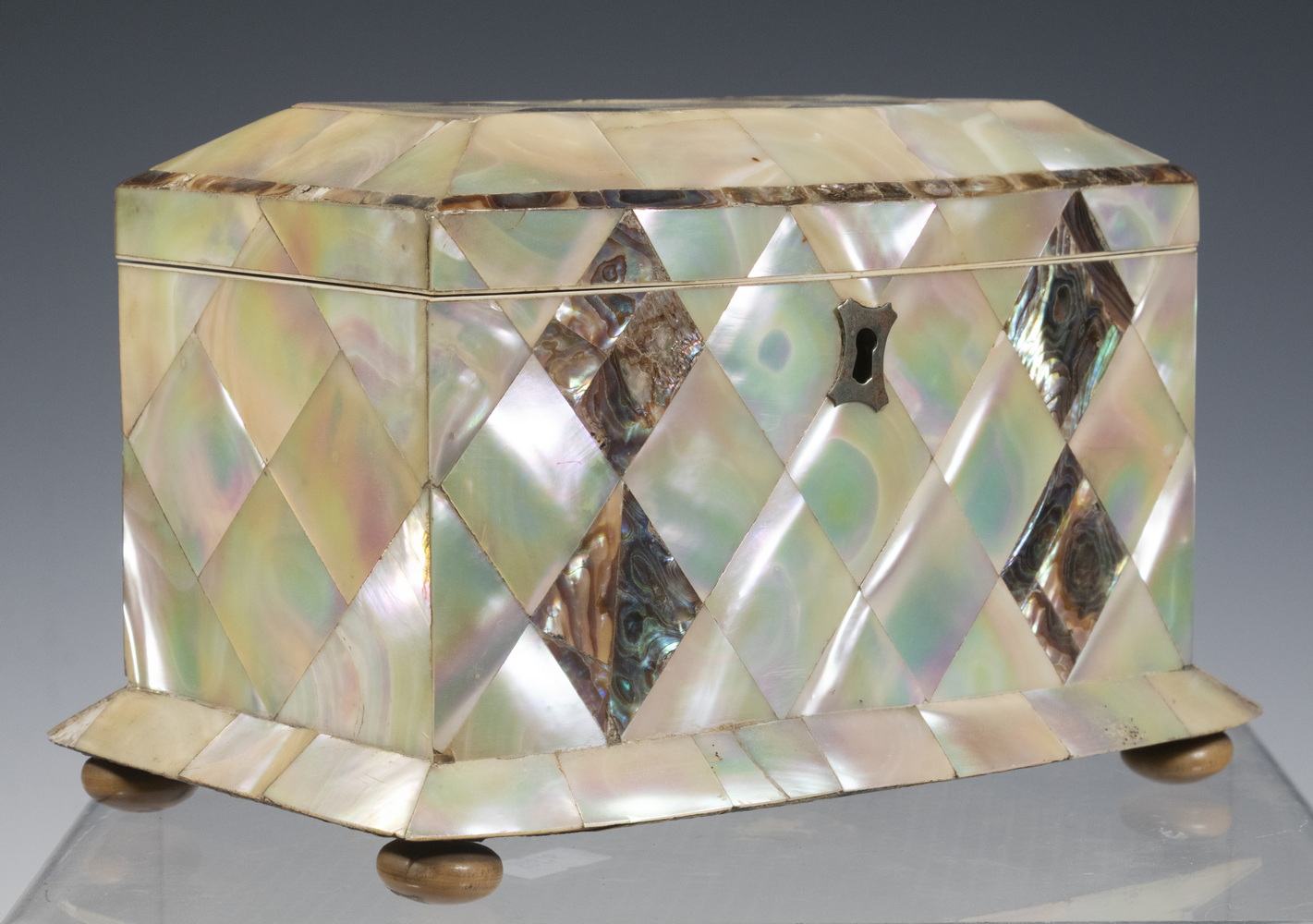 MOTHER OF PEARL ABALONE TEA CADDY 302108