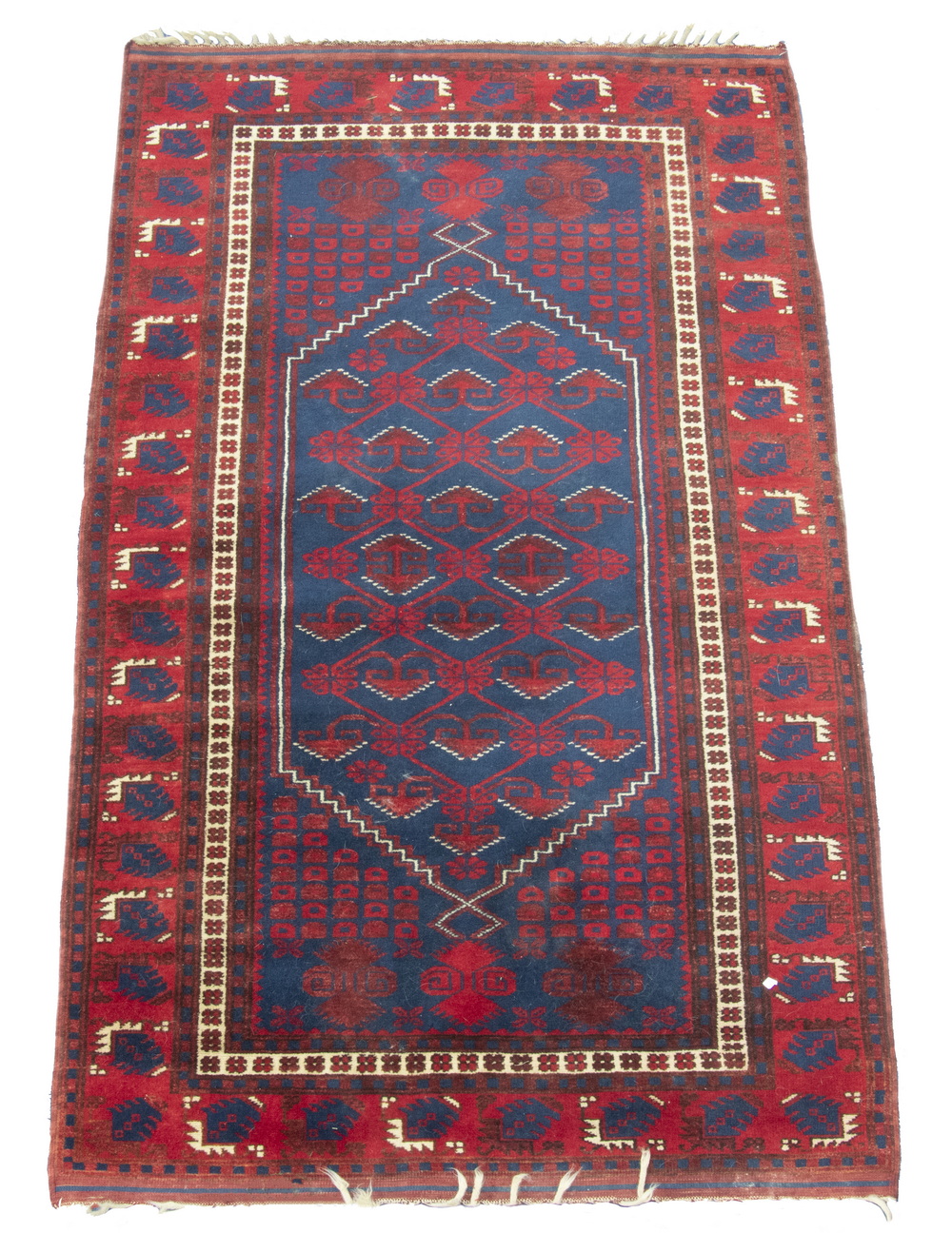 AFGHAN RUG Large stepped hexagonal 30211f