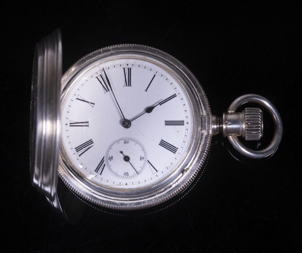 SILVER CASED POCKET WATCH Hunter 302145