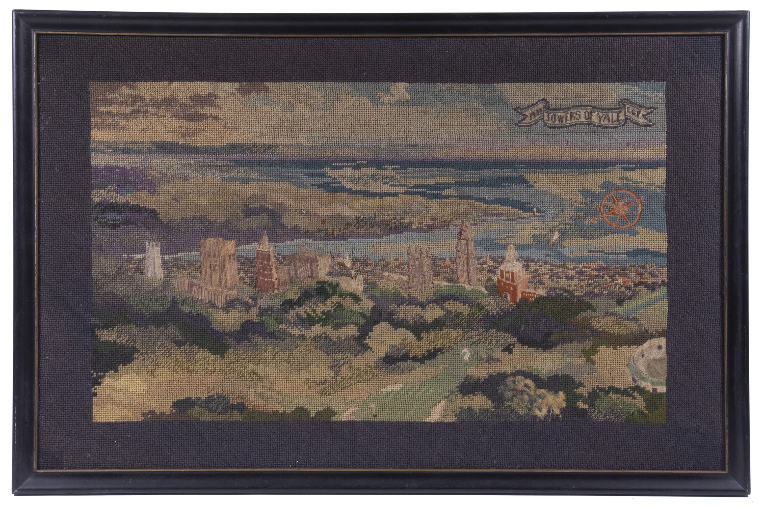 NEEDLEPOINT OF YALE UNIVERSITY CAMPUS