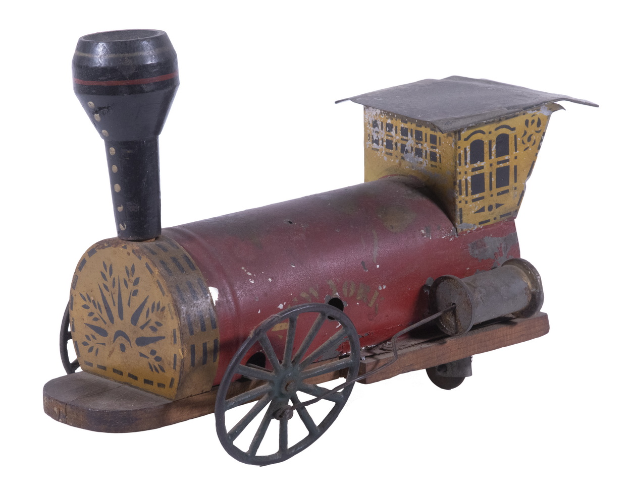 VICTORIAN KEY WIND TOY FLOOR LOCOMOTIVE 30216c