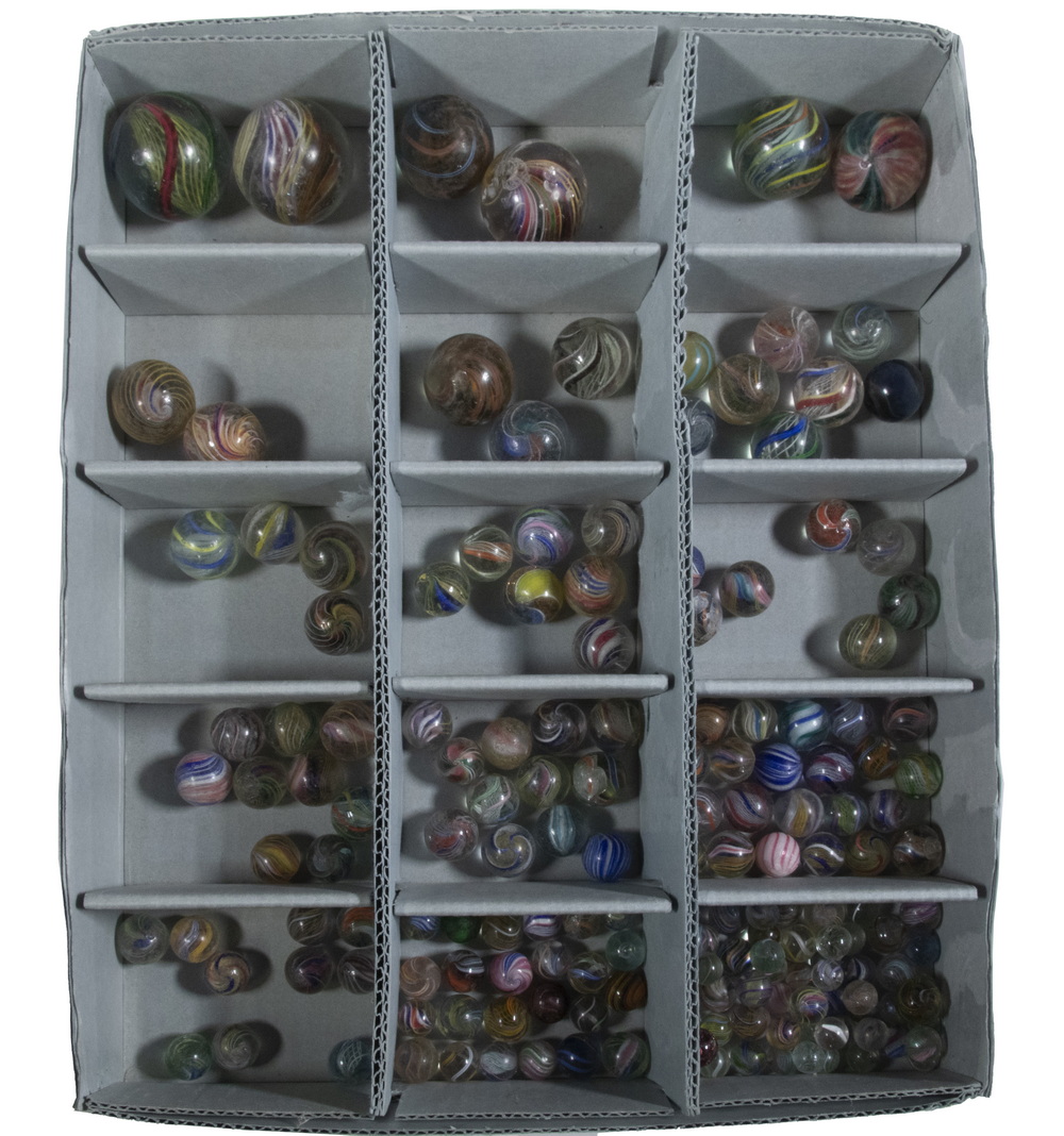  180 19TH C SWIRL MARBLES Including  30216b