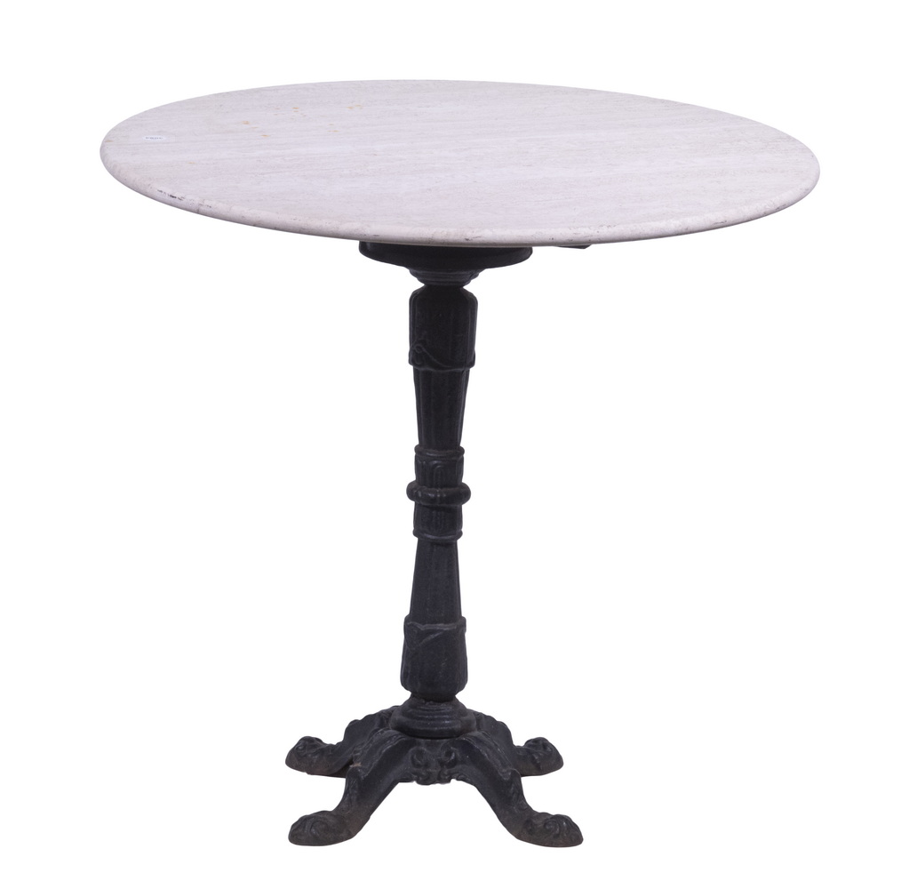 MARBLE TOP TABLE WITH IRON BASE