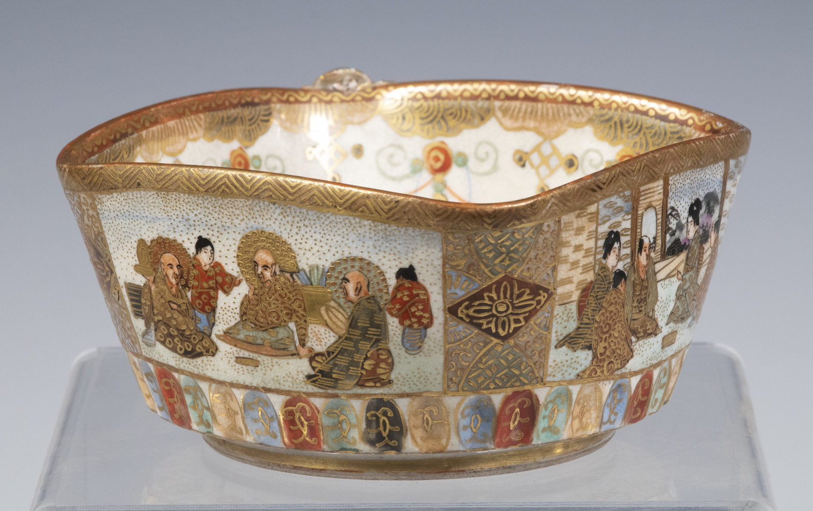 JAPANESE SATSUMA BOWL Meiji Period