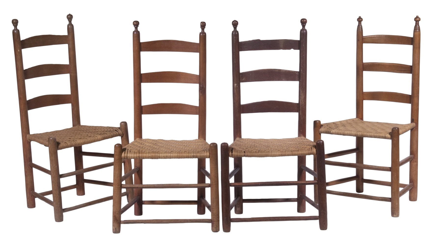 EARLY LADDERBACK CHAIRS Set of