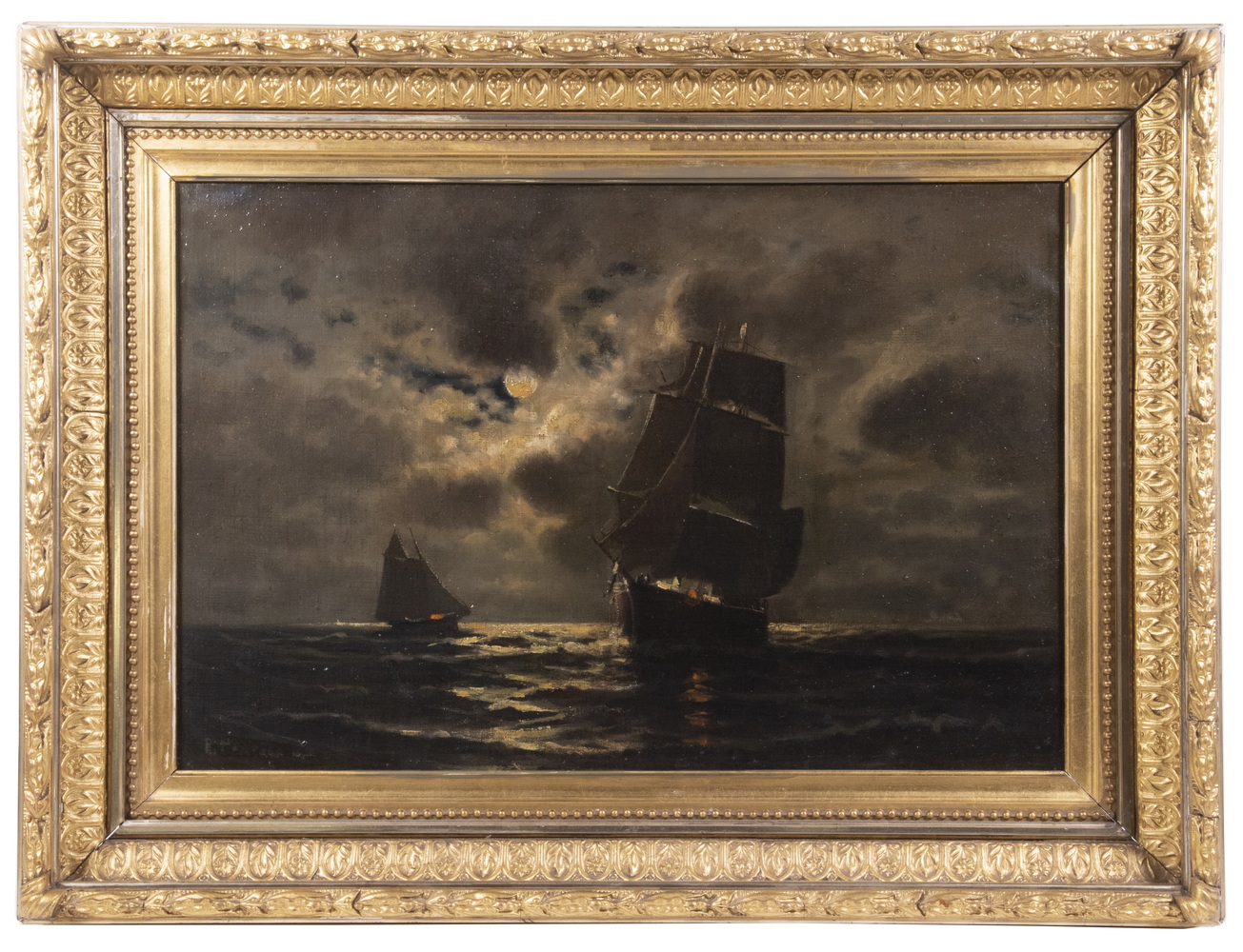 19TH C MARITIME NOCTURNAL PAINTING 302250