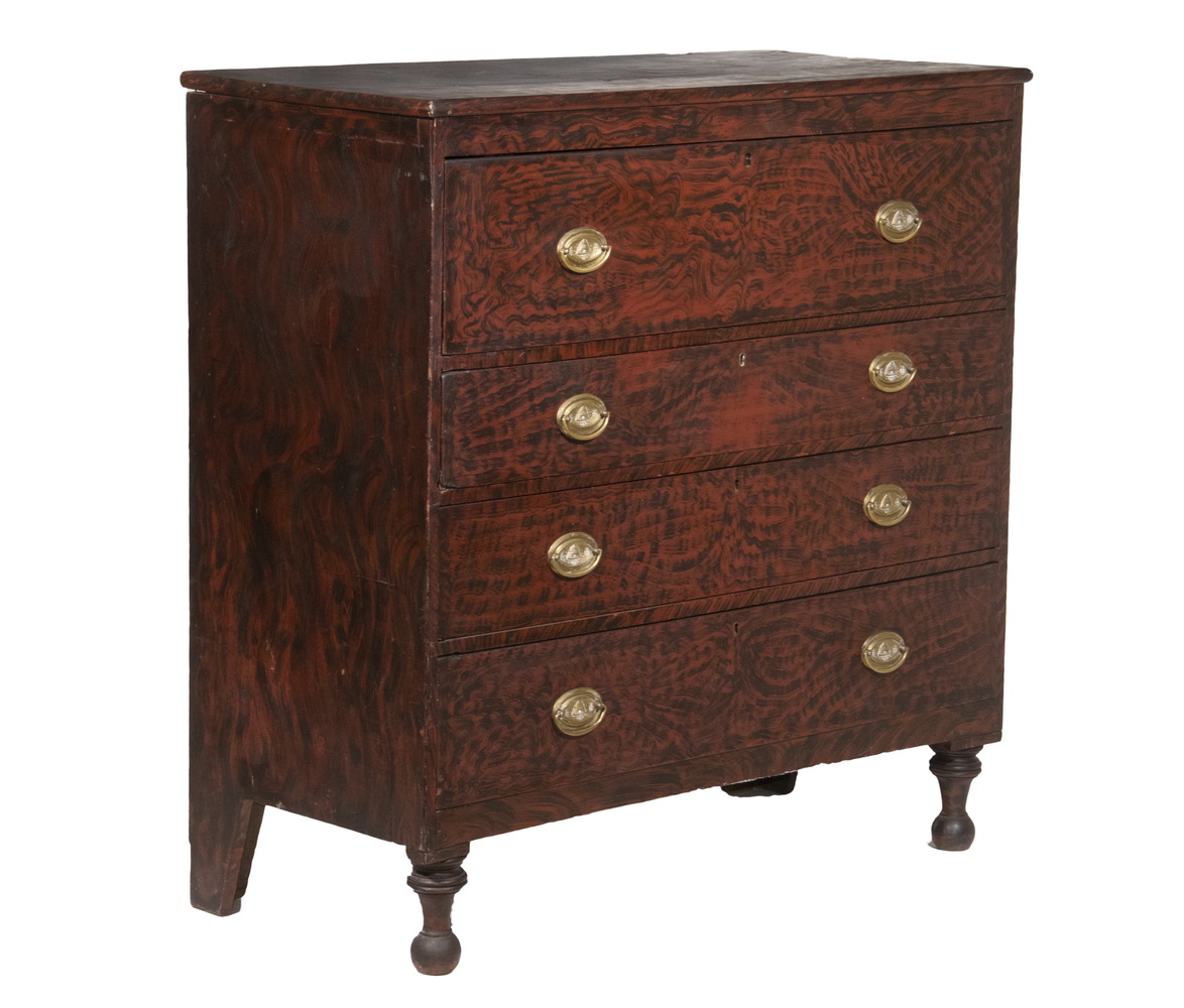 GRAIN PAINTED CHEST OF DRAWERS 3022d0