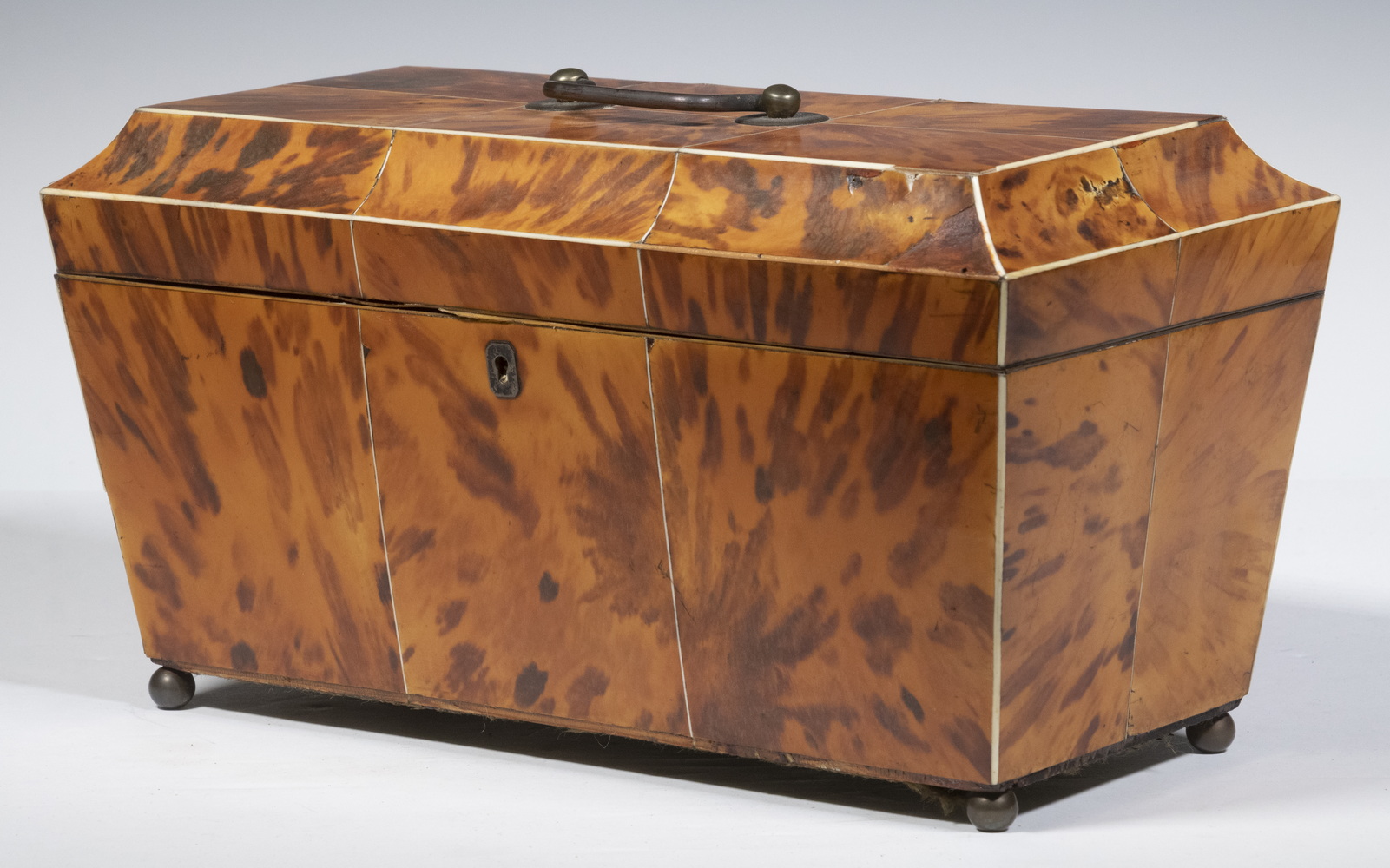 BLONDE TORTOISESHELL TEA CADDY 3022dd